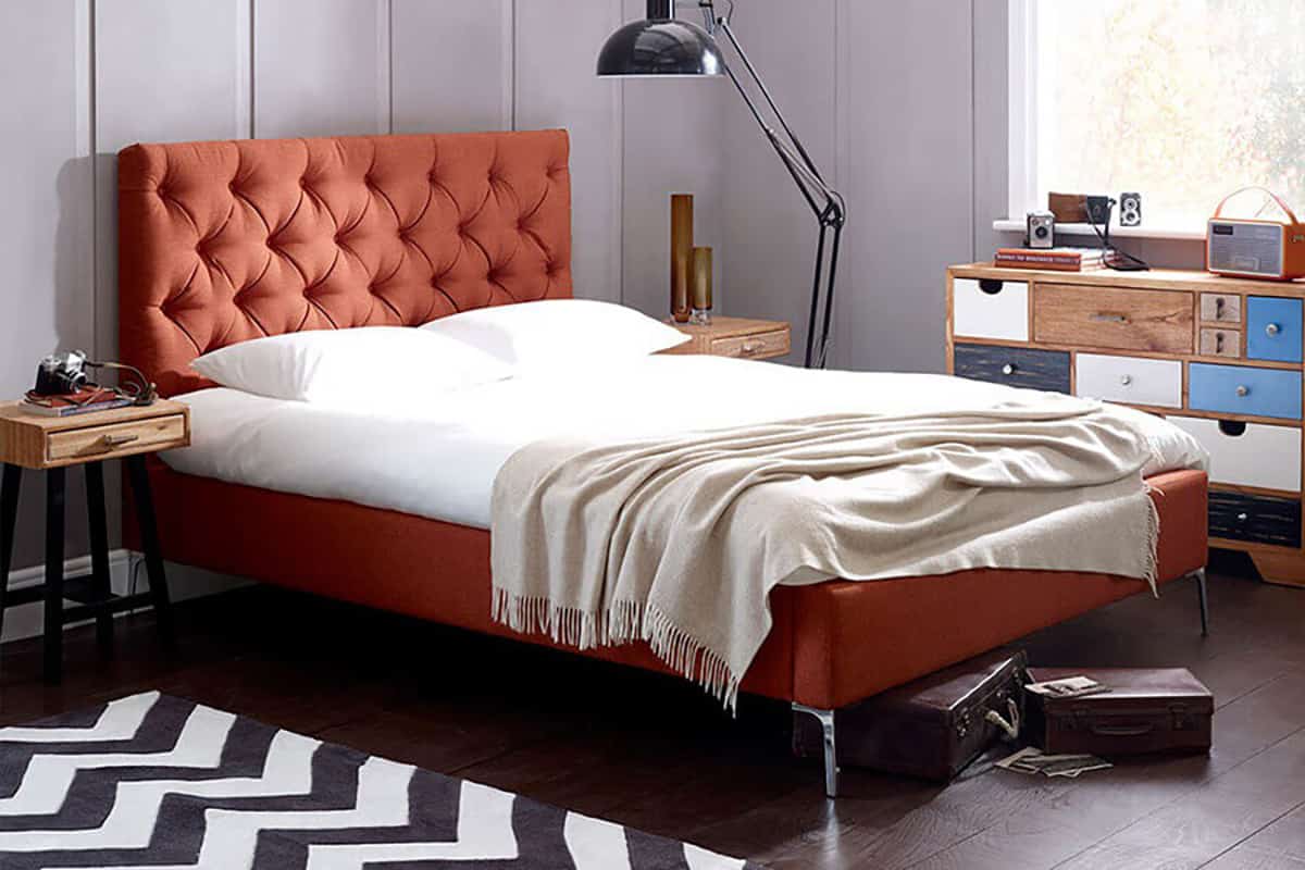 سرير نفر ونص؛ الأبيض البندقي الرمادي 2 أنواع MDF PVC