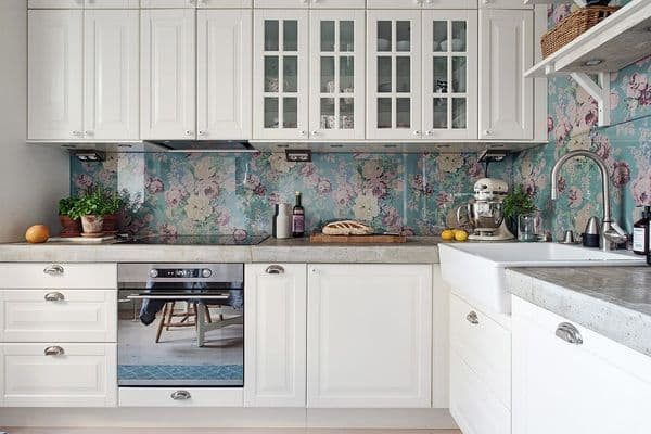 Abwaschbare Tapete Küche Selbstklebend Modern Steinoptik Fliesenfarbe
