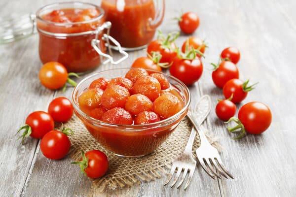 Tomaten aus Dose Gesund Qualitativ Zutaten Etikett