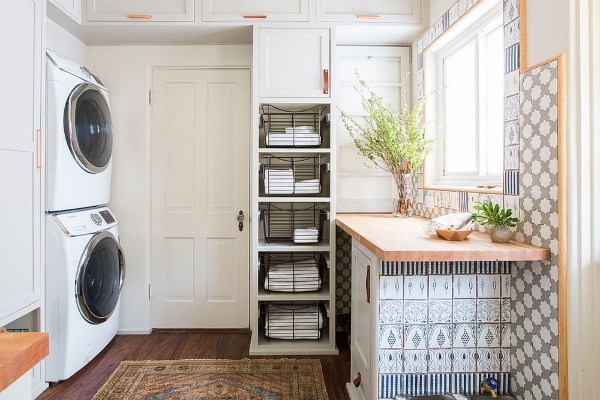 Modern Ceramic Laundry Room Tiles offer straightforward, uncluttered surface