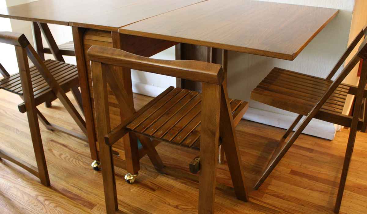 foldable dining table live edge square industrial