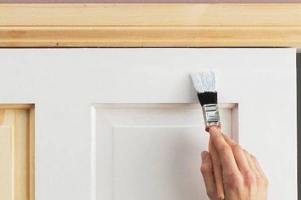 Paint finish interior wood doors