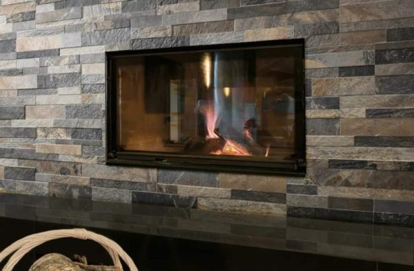 stone effect tiles for chimney breast with an eye-catching appearance