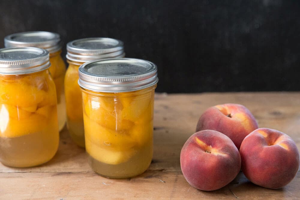 do canned peaches have fiber high