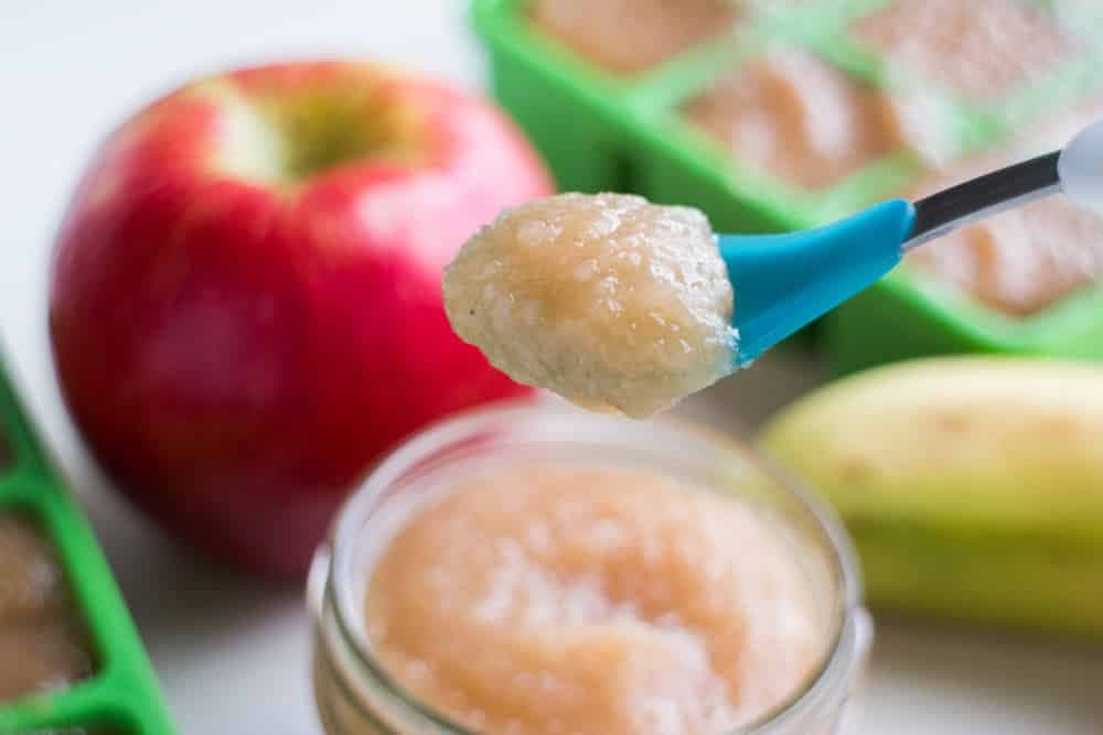 what can I mix with apple puree for baby
