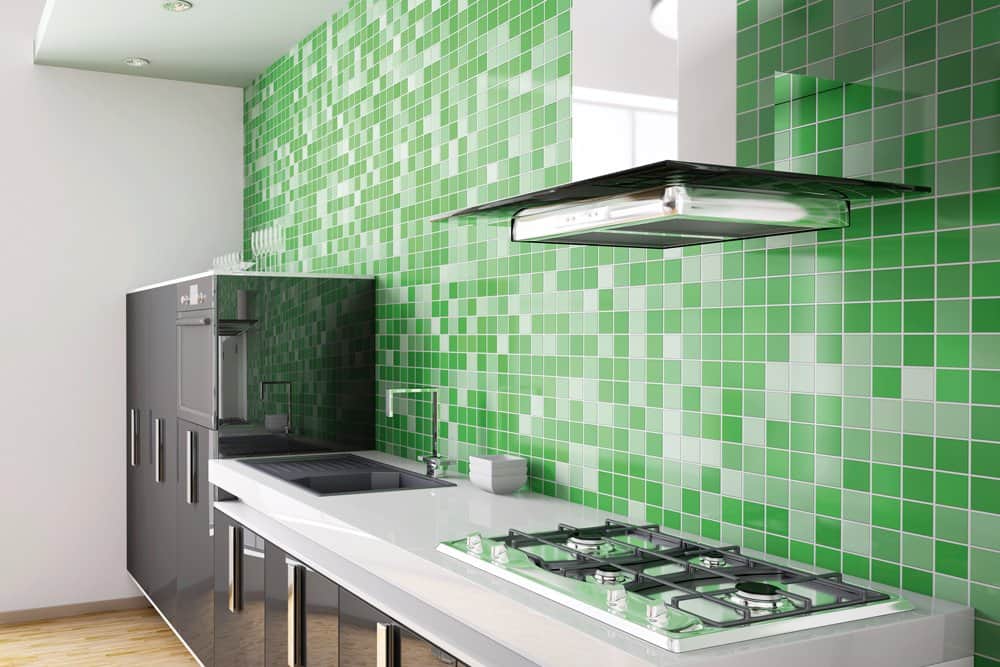 Green backsplash tiles Purchase Price + Photo