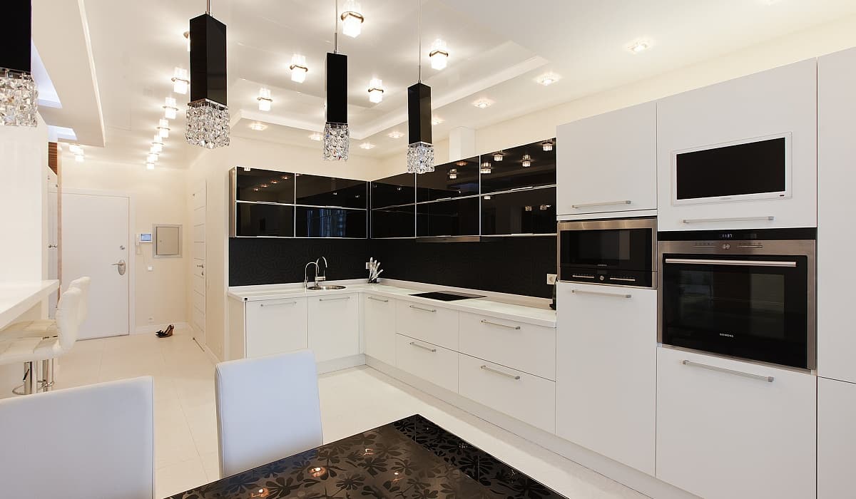 modern black kitchen backsplash price add a refined feel to space