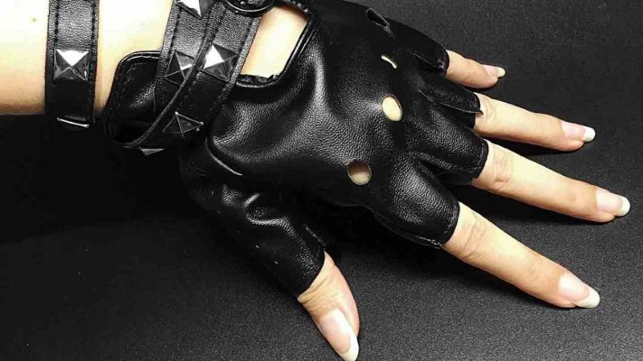Women's black leather fingerless gloves | Reasonable Price, Great Purchase