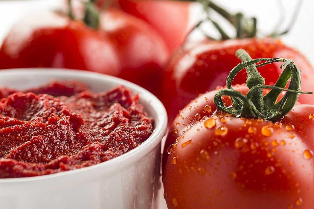 commercial tomato paste and tomato sauce