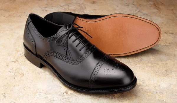 black leather shoes for men's business