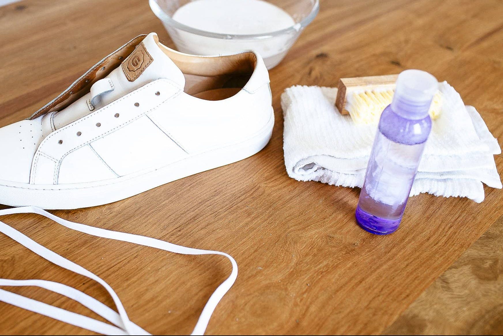 How To Clean White Leather Shoes with Bleach