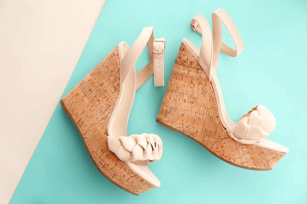 Buy Leather wedge sandals + great price
