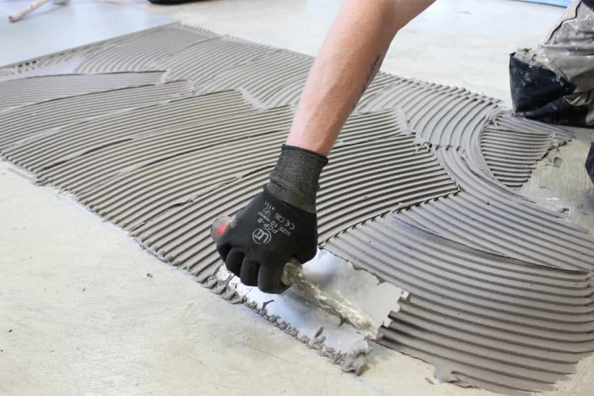 glue down adhesive floor tiles