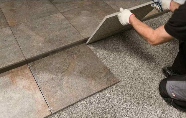 Installing ceramic tile over asbestos tile