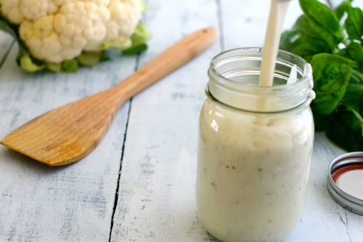 creamy cauliflower sauce vegan and plant based