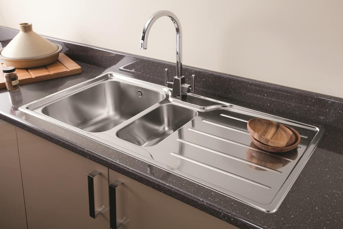 new chrome kitchen faucet with stainless steel sink models