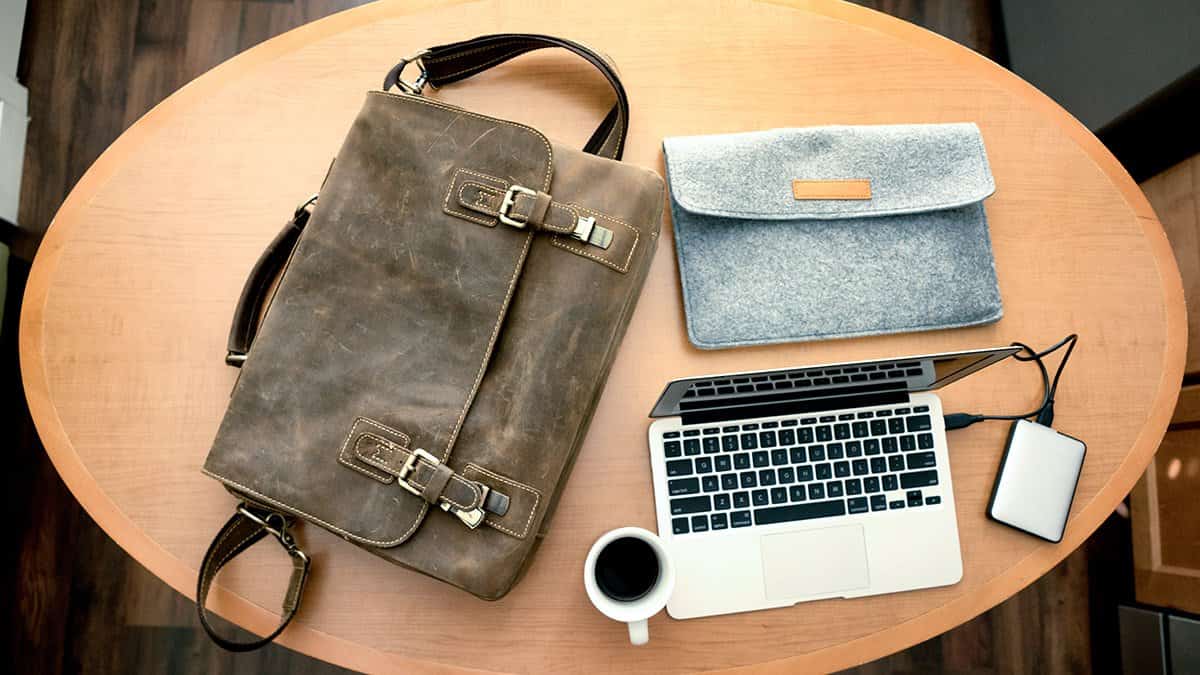 Buy women leather laptop bag Types + Price