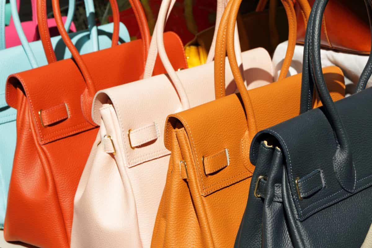 leather bags are made of recycled material