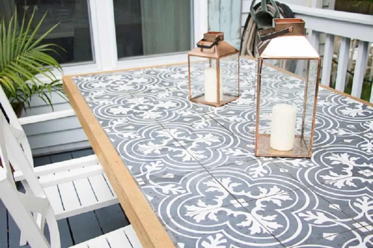 outdoor tile table and sealer