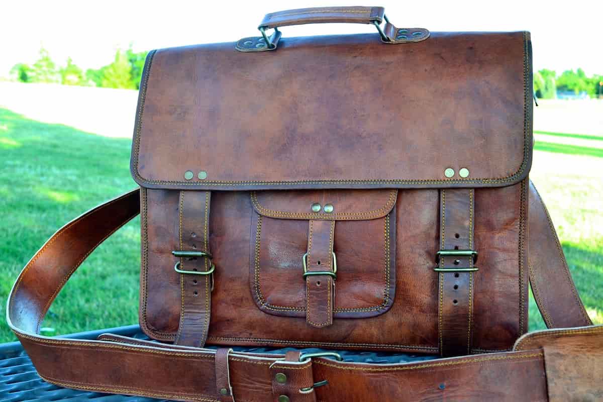 Buy Leather satchel messenger bag + Great Price
