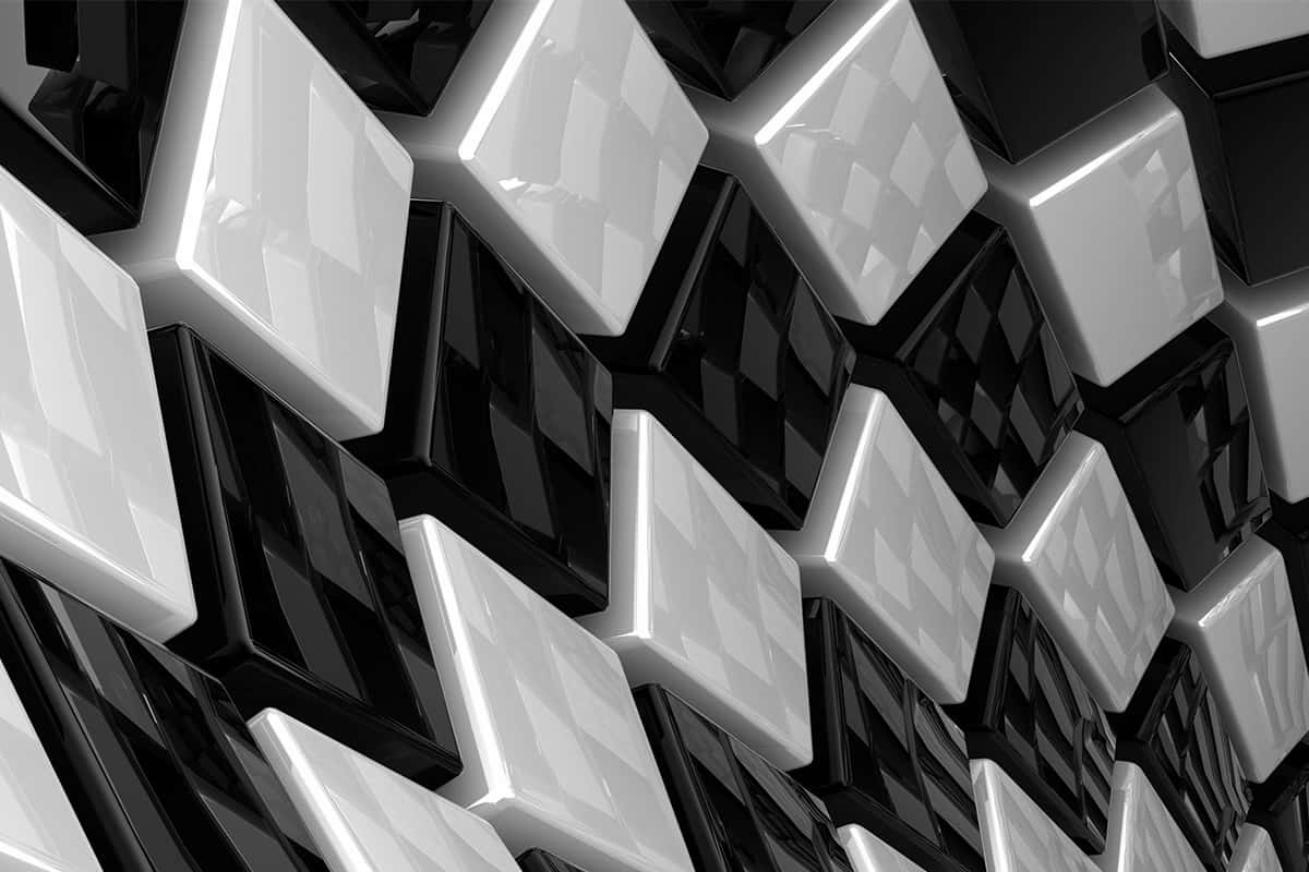 Black and White Abstract Tiles | buy at a cheap price