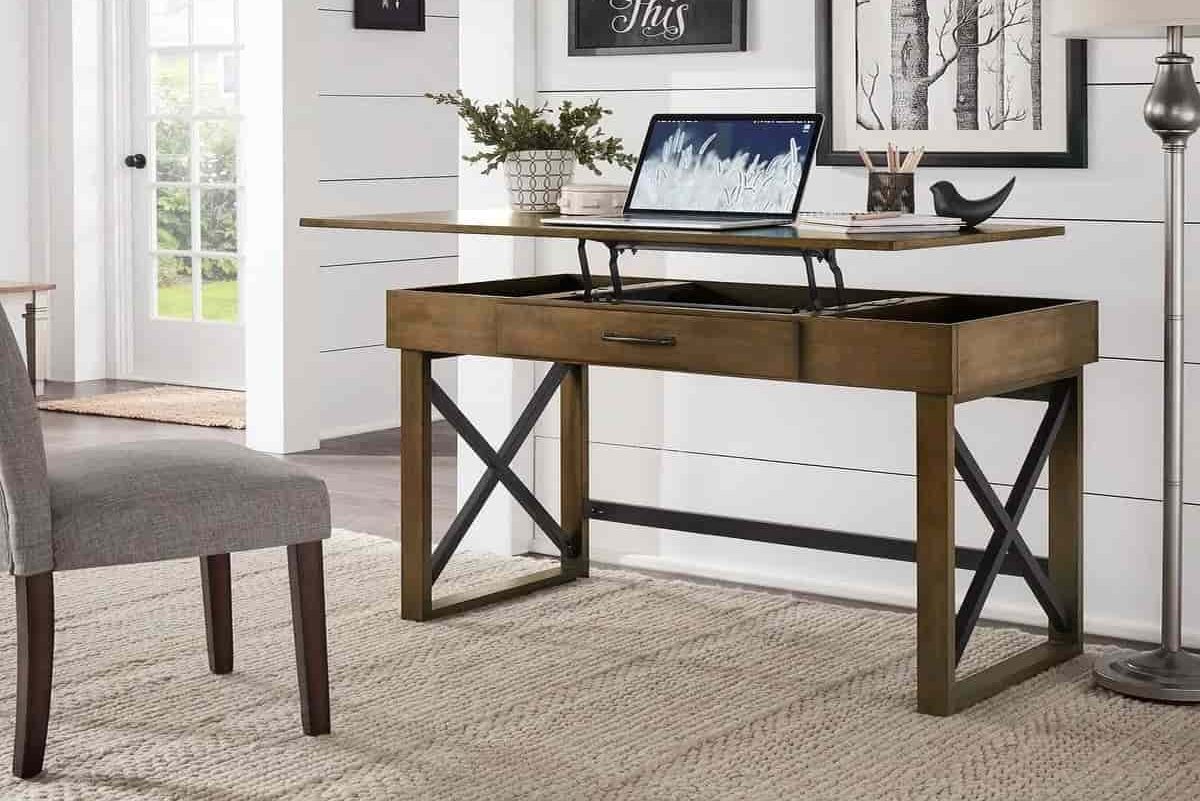 Adjustable Office Desk with Drawers + the Purchase Price