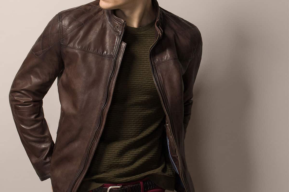 Buy Brown Cowhide Leather Jacket + Great Price with Guaranteed Quality
