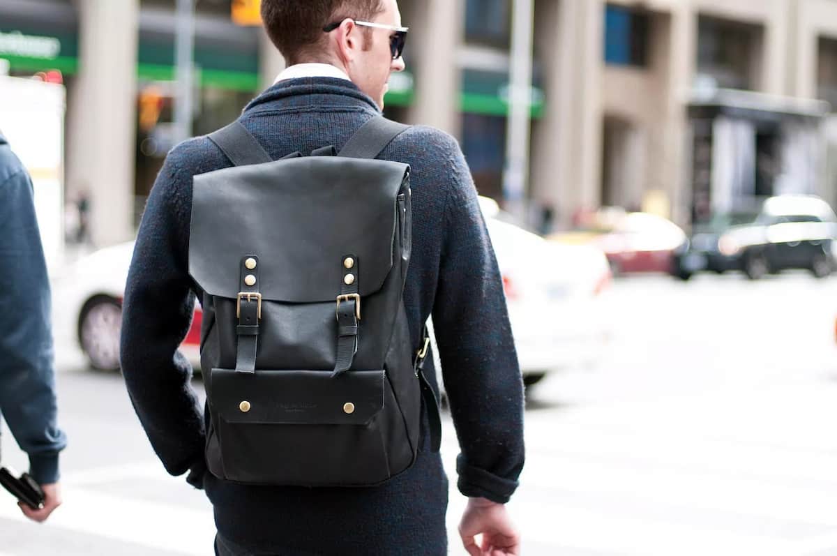 Buy Leather Men's Backpack Laptop + Best Price