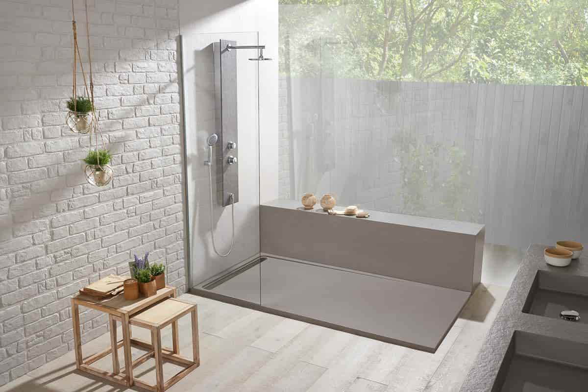 ceramic shower tray 1200 x 900 with a low profile