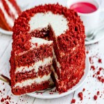 Red Velvet Cake; Sponge Non Fat 2 Taste Cherries Chocolate