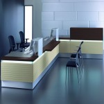 Reception Desk in Pakistan; Modern Classic Royal 4 Materials Wood MDF Steel Glass
