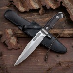 Rambo Knife in India; Appearance Long Curved Single Edged Blade Pointed Tip