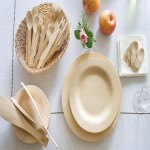 Wooden Disposable Plates; Eco-Friendly Environmentally Safe Durable Bacteria Growth Preventer