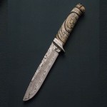 Damascus Steel Slab; Soft Hard Stainless Layers Resilience Heat Resistance
