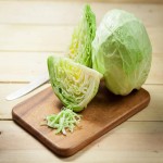 Organic Green Cabbage; Sulfur Fiber Source Low Fat Calories Improve Constipation