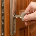 Triple Lock Security Door; Operate Automatically Two Extra Locking Tongues