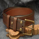 Cow Leather Belt; Light Dark Brown Black Full Grain Genuine Types