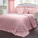 Pink Quilted Bedspread; 2 Components Quilt 1 Pillow Sham Queen King Twin Sizes