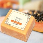 Papaya Soap in India; Contain Vitamin C Antioxidant Stain Remover Skin Lightener