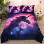 Unicorn Bedspread; Single Double Forms Easy Moving Moisture Absorber 