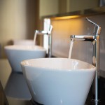 Bathroom Wash Basin; Salt Buildup Resistant 4 Material Ceramic Concrete Acrylic Marble