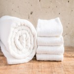 Normal Towel; White Green Blue Colors Soft Texture Cotton Type