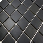 Black Ceramic Tile 12X12; Scratches Moisture Heat Resistant Durable