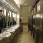 Public Toilet Sanitary Ware; Tile Metal Polymer Materials Tear Resistant