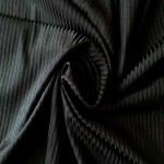 Ribbed Tricot Fabric; Stretchable Breathable 3 Colors Black Green Red