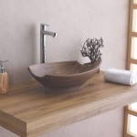 Wooden Wash Basin; Durable Strong 4 Colors Brown Yellow White Gray