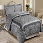 Heavy Bedspread; Cotton Jacquard Material Grey Color Full Size Modern Pattern