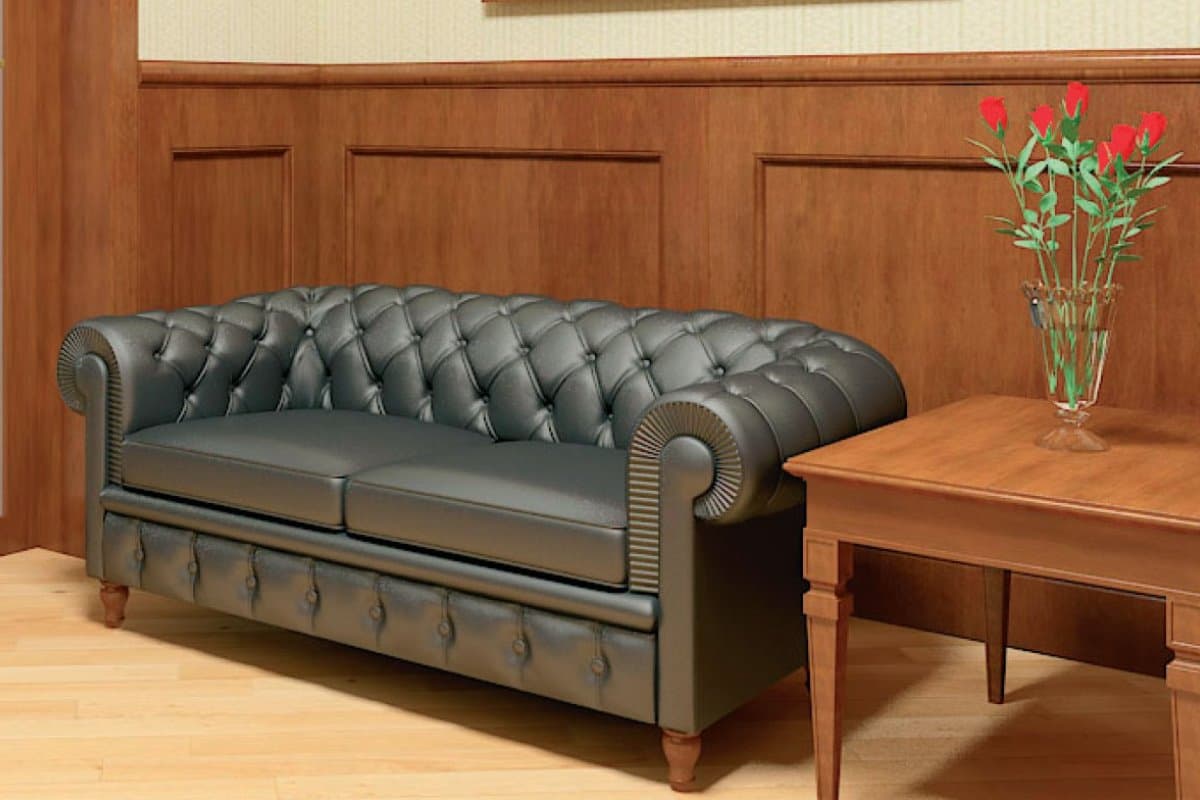 Mini Office Sofa; Wood Metal Glass Materials Space Saving Improve Work Efficiency