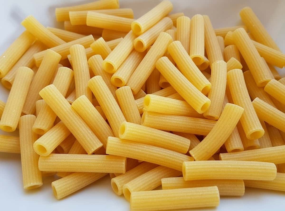 Macaroni in Nigeria; Pasta Noodle Shape Grains Made High Carbs