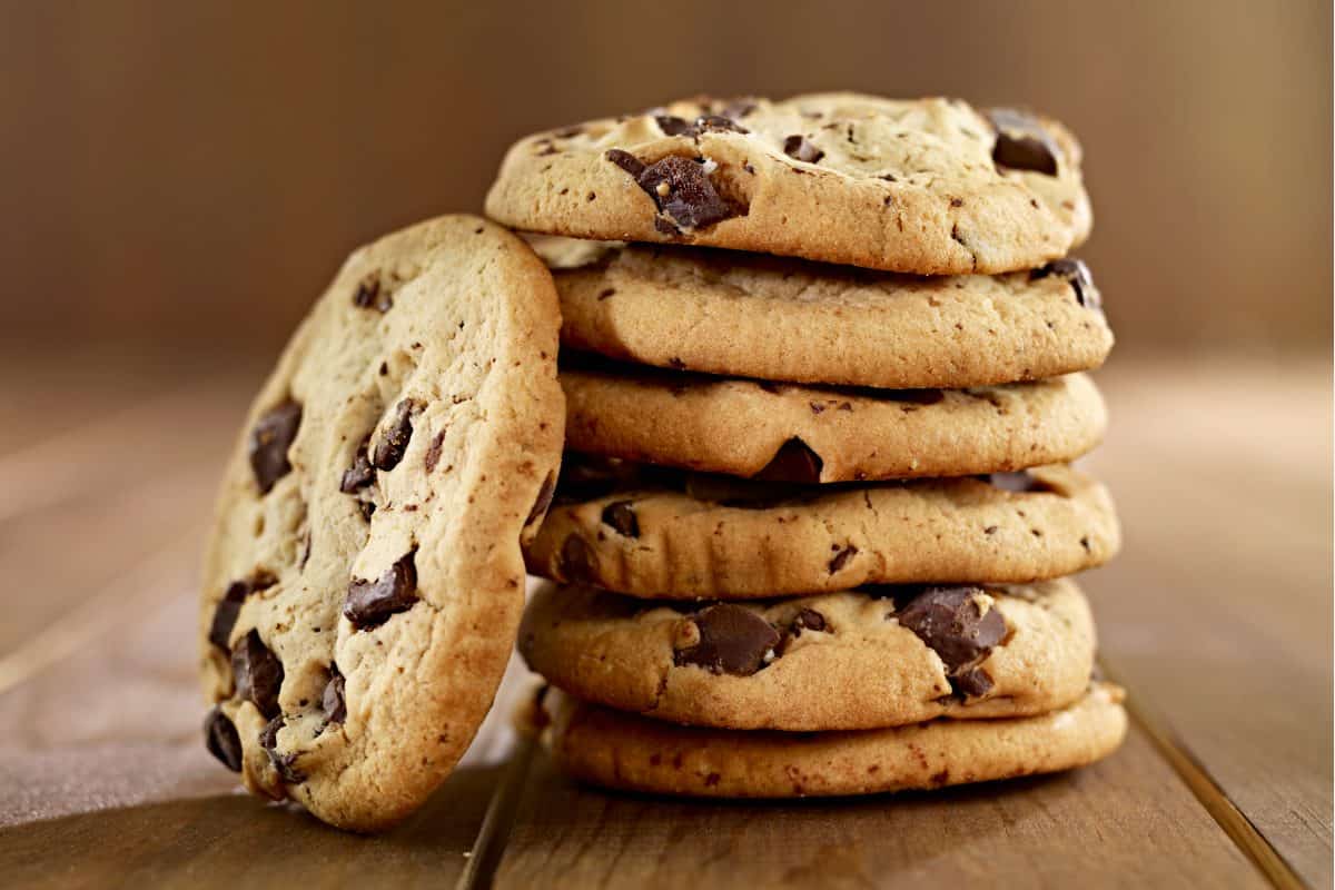 Chocolate Chip Cookies in India; Soft Chewy Slightly Crisp Outer Edge Texture